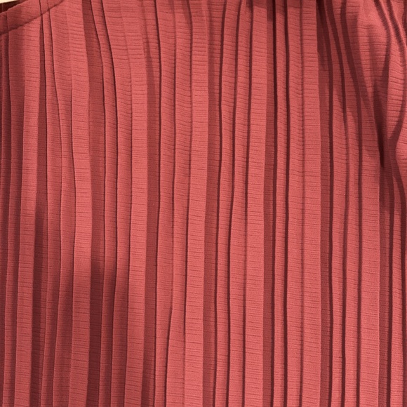 Easel S Pleated Brick Red Blouse - Picture 9 of 9